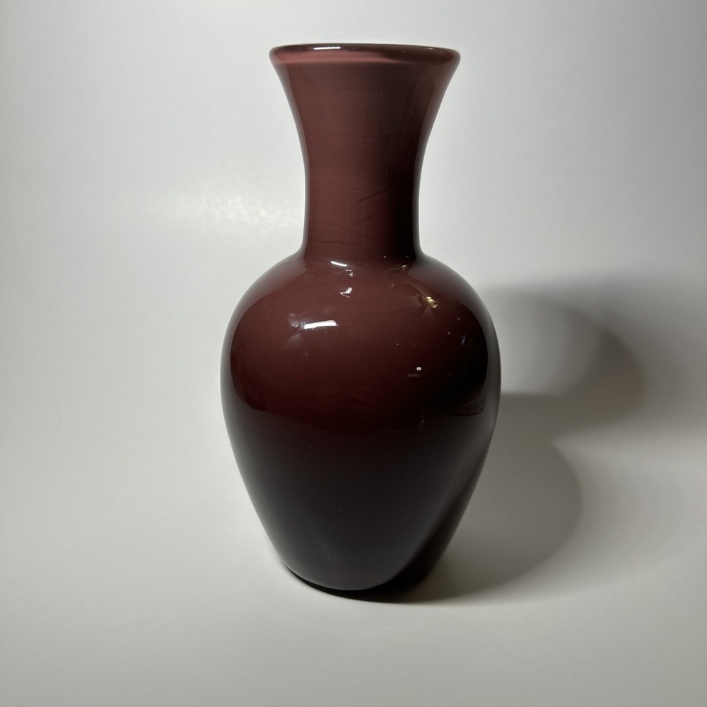 laslo for mikasa Japan Dark Purple Flower Vase Glass